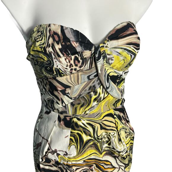 Leifsdottir Silk Strapless Dress Panther Play Size 4 Sexy Halloween Party - Picture 5 of 16
